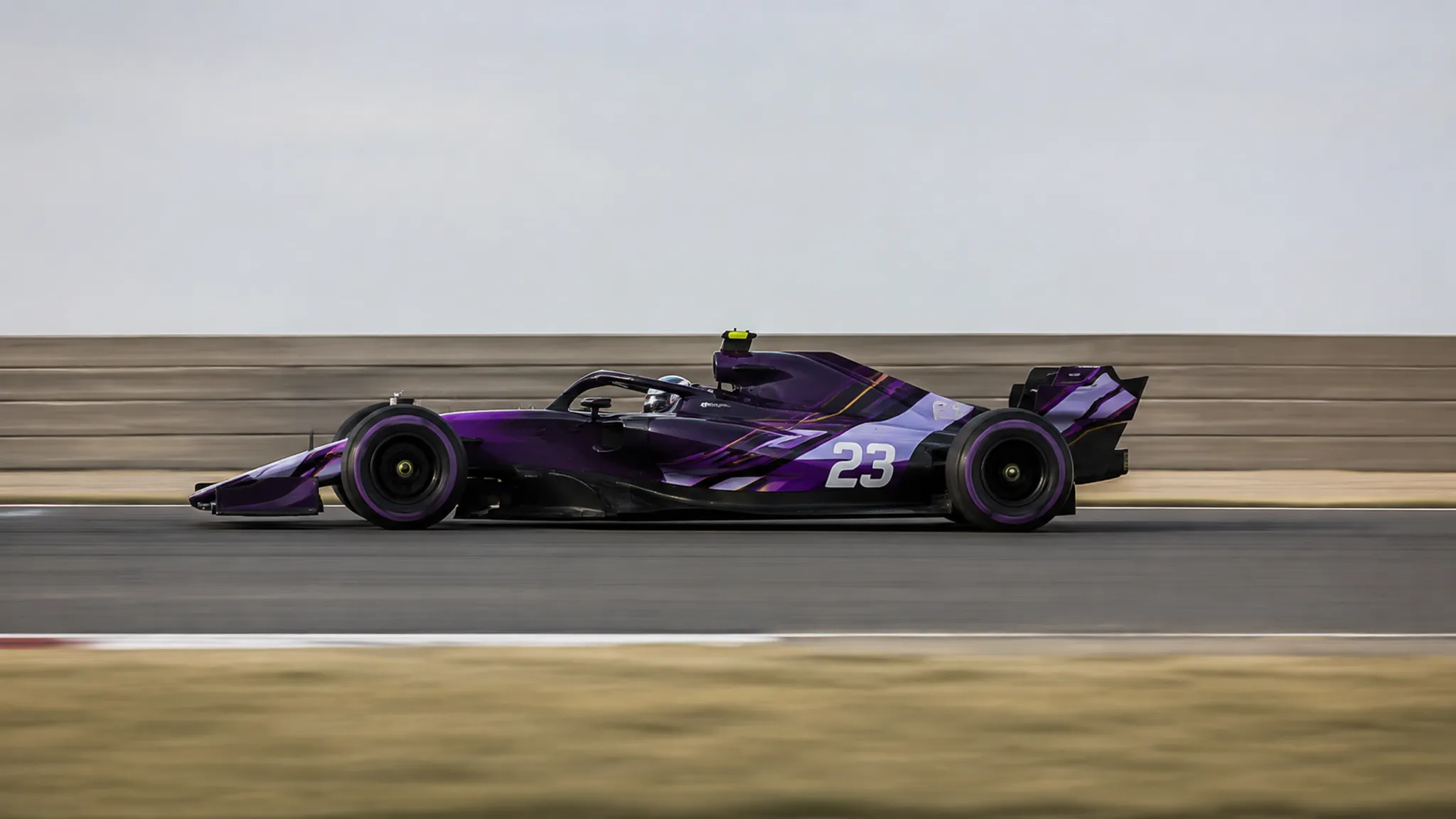Distant racing livery concept view for broad hierarchy review