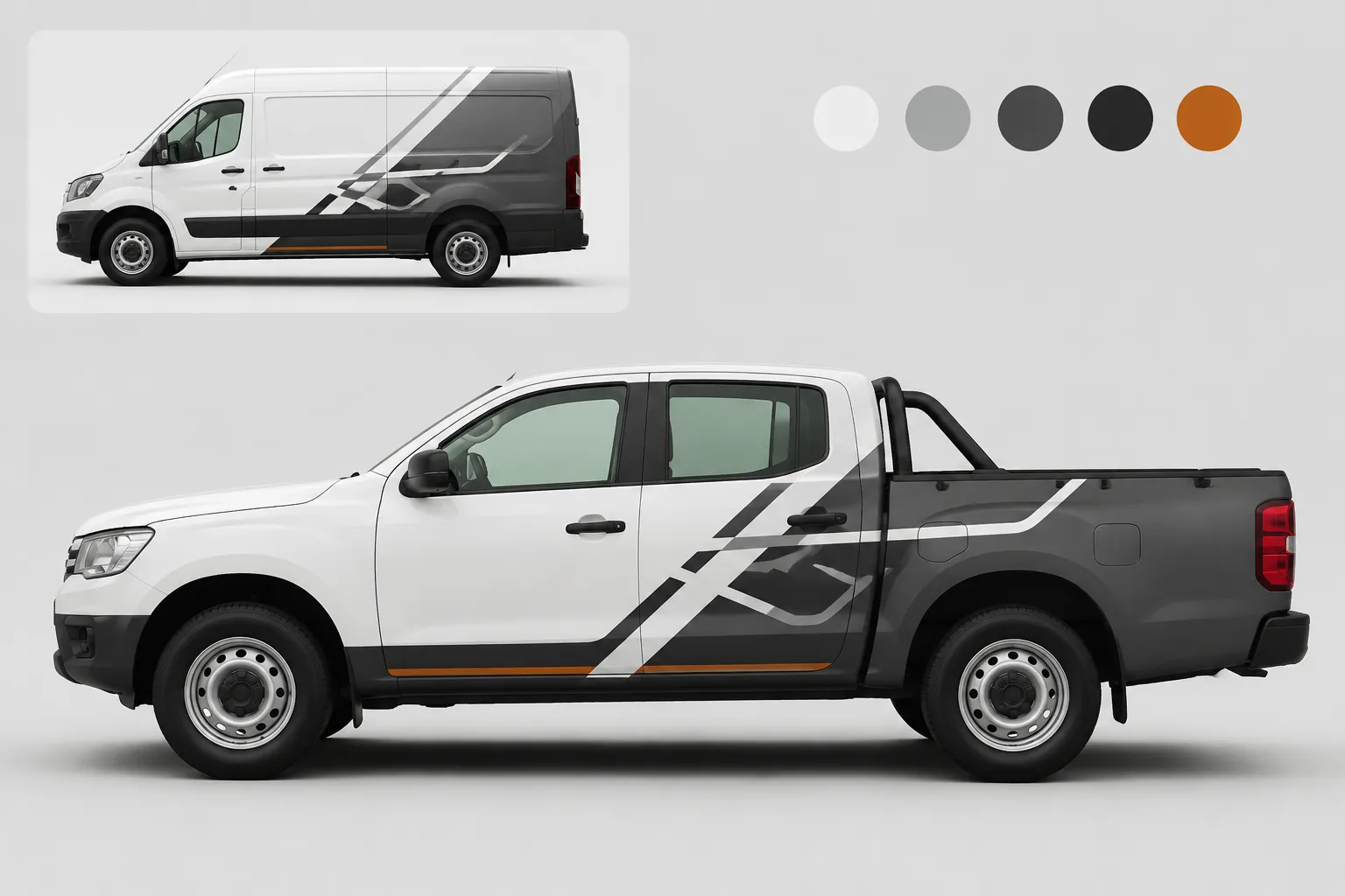 Adapting a Cargo-Van Fleet Graphic to a Pickup