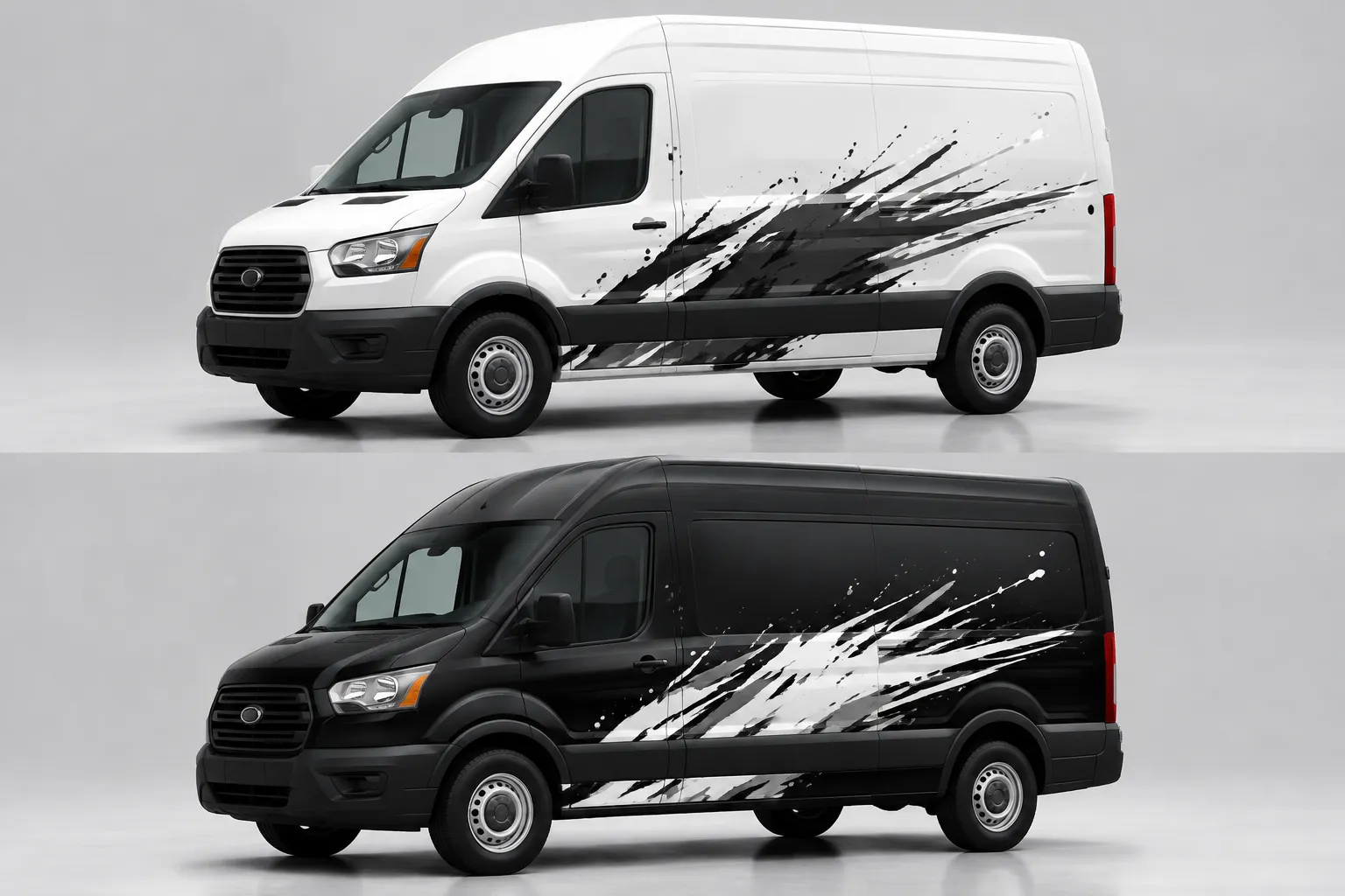 White-Vehicle and Black-Vehicle Fleet Colorway Comparison